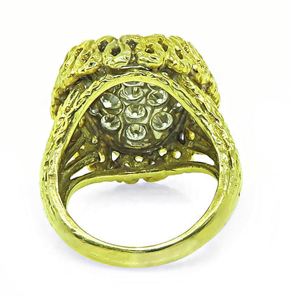 1970s 2.00ct Diamond 18k Yellow and White Gold Ring