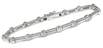1ct Diamond 14k White Gold Bracelet