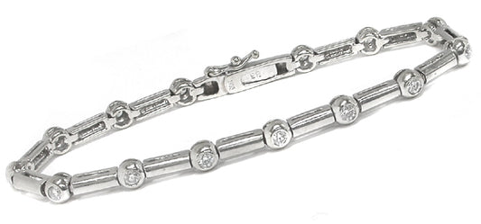 1ct Diamond 14k White Gold Bracelet