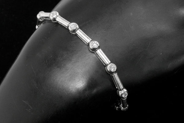 1ct Diamond 14k White Gold Bracelet