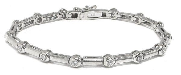 1ct Diamond 14k White Gold Bracelet