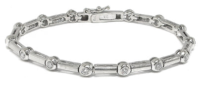 1ct Diamond 14k White Gold Bracelet