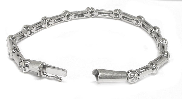 1ct Diamond 14k White Gold Bracelet