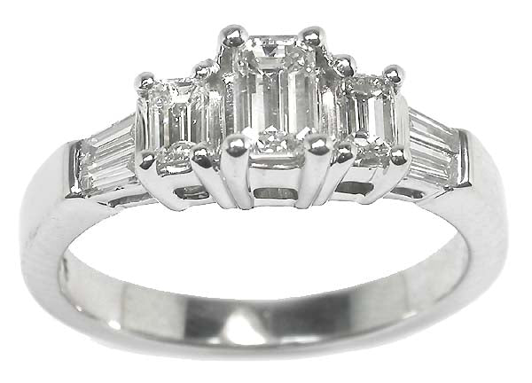 1ct Diamond 14k White Gold Engagement Ring
