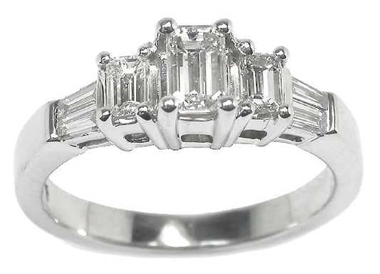 1ct Diamond 14k White Gold Engagement Ring
