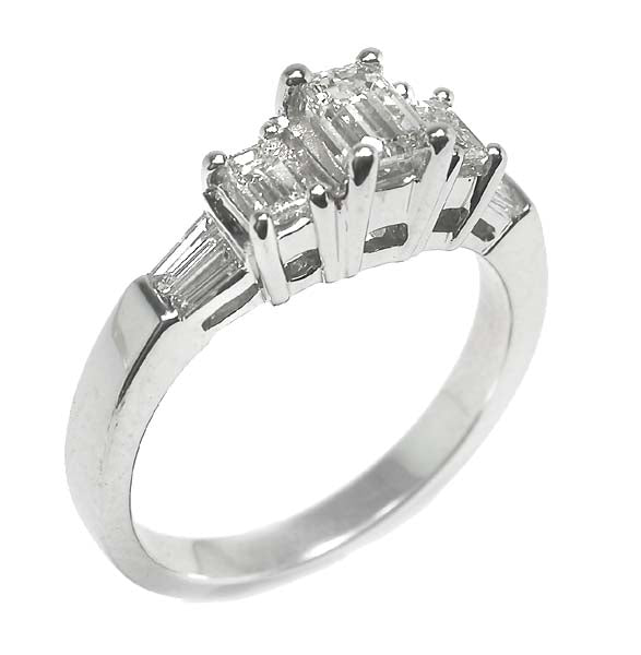 1ct Diamond 14k White Gold Engagement Ring