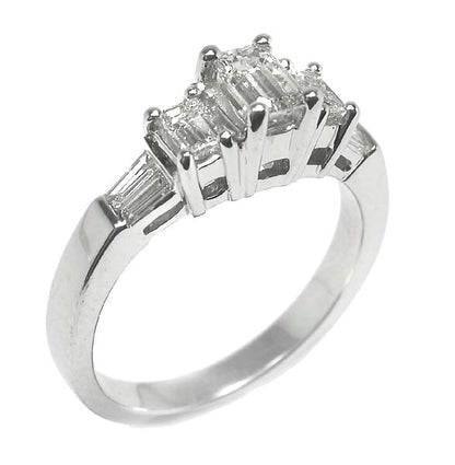 1ct Diamond 14k White Gold Engagement Ring