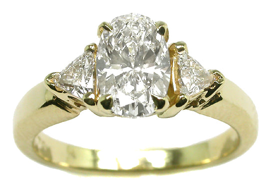 1ct Diamond 14k Yellow Gold Engagement Ring