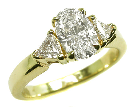 1ct Diamond 14k Yellow Gold Engagement Ring