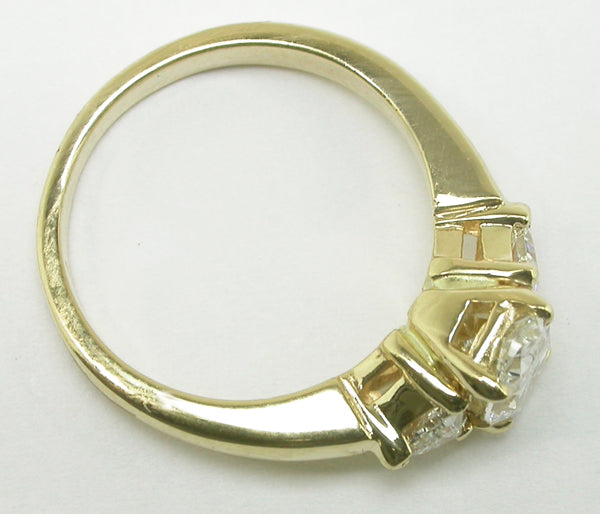 1ct Diamond 14k Yellow Gold Engagement Ring