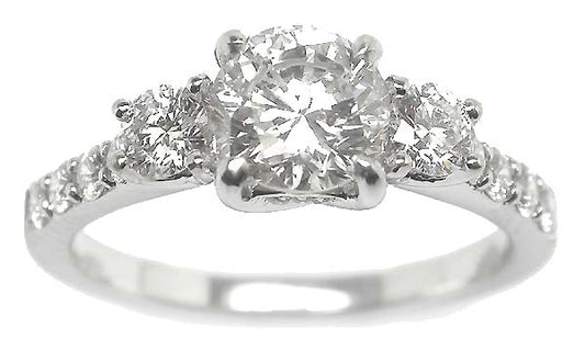 1ct. Diamond 18k White Gold Engagement Ring