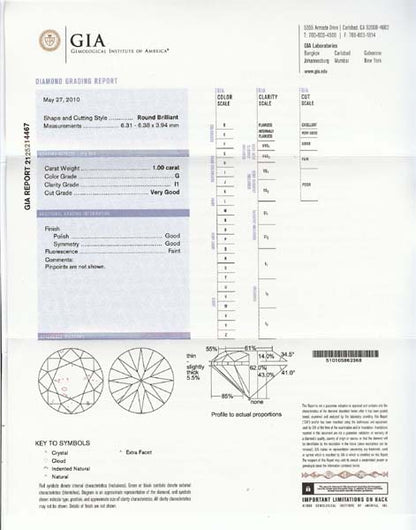 1ct. Diamond 18k White Gold Engagement Ring