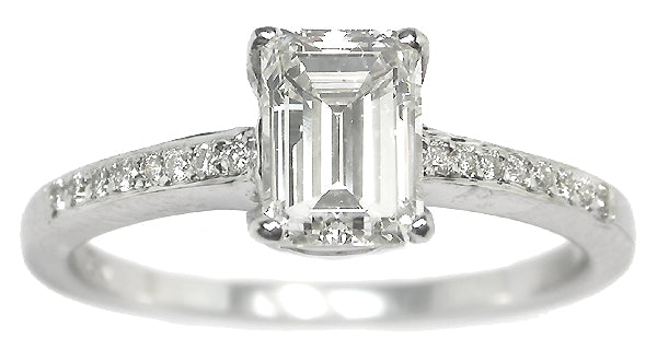 1ct Diamond 18k White Gold Engagement Ring