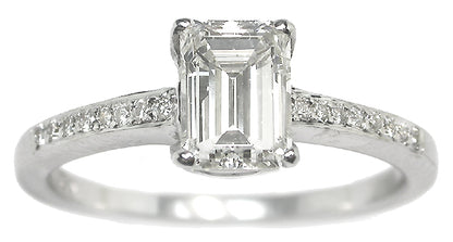 1ct Diamond 18k White Gold Engagement Ring