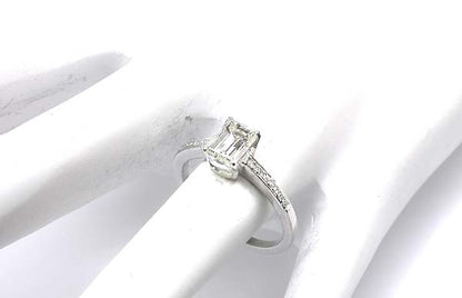 1ct Diamond 18k White Gold Engagement Ring