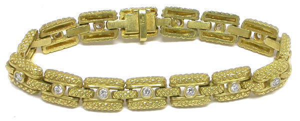 1ct Diamond 18k Yellow Bracelet