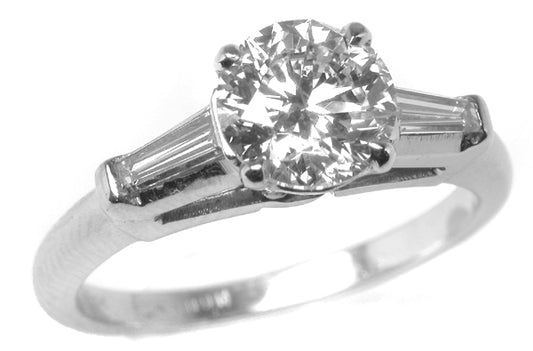 1ct Diamond Platinum Engagement Ring