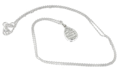 1ct   Diamond Platinum Pendant and 14k White Gold  Chain Necklace