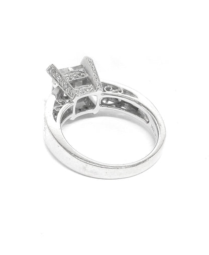 1ct Princess Cut  Diamond 14k White Gold Ring