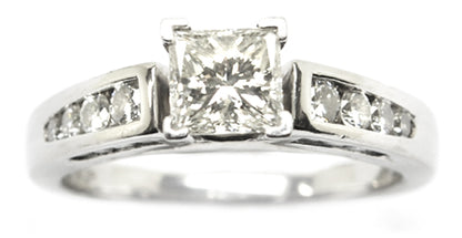 1ct Princess Cut Diamond Platinum Engagement Ring