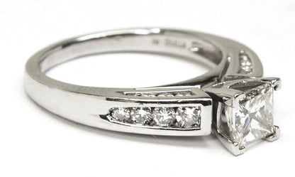 1ct Princess Cut Diamond Platinum Engagement Ring