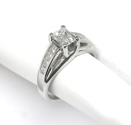 1ct Special Emerald Cut Diamond Platinum Engagement Ring