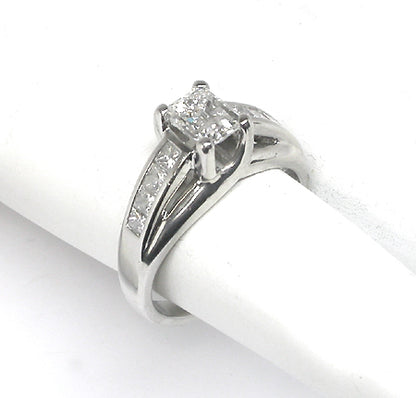 1ct Special Emerald Cut Diamond Platinum Engagement Ring