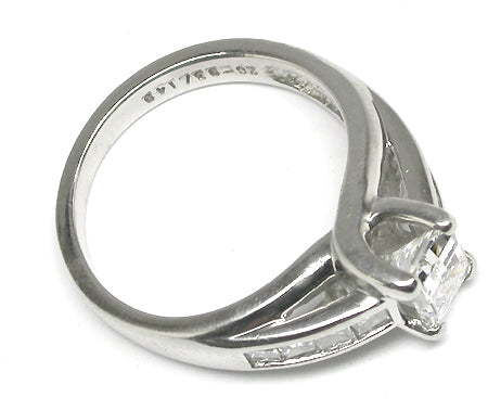 1ct Special Emerald Cut Diamond Platinum Engagement Ring