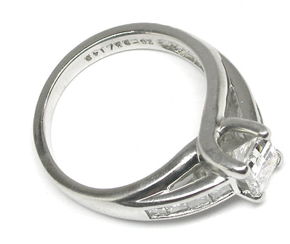 1ct Special Emerald Cut Diamond Platinum Engagement Ring