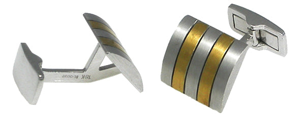 2 Tone  18k Gold Cufflinks