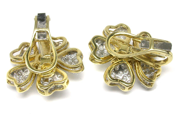 2.00ct Diamond 0.50ct Fancy Yellow Diamond earrings