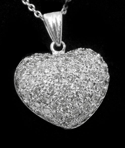 2.00ct Diamond Bombe Heart Pendant