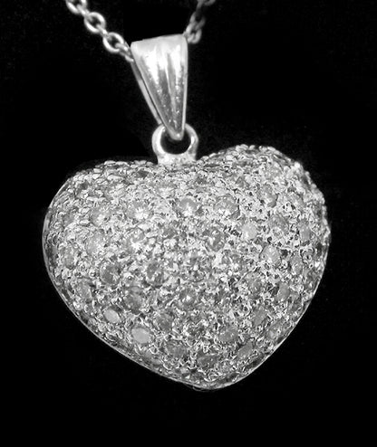 2.00ct Diamond Bombe Heart Pendant