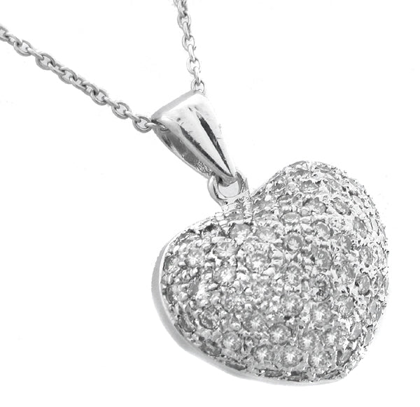 2.00ct Diamond Bombe Heart Pendant
