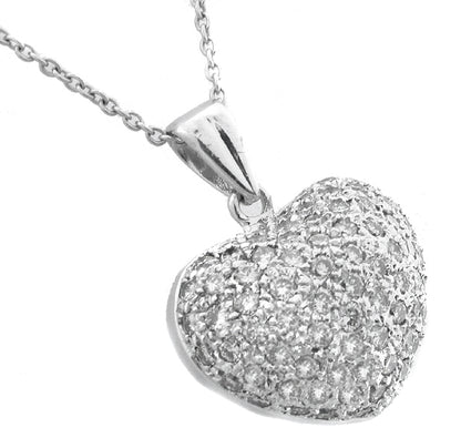 2.00ct Diamond Bombe Heart Pendant