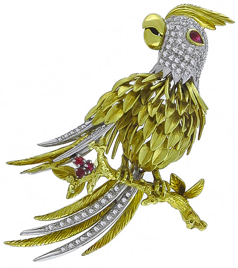 2.00ct Diamond Cocktail Bird Pin