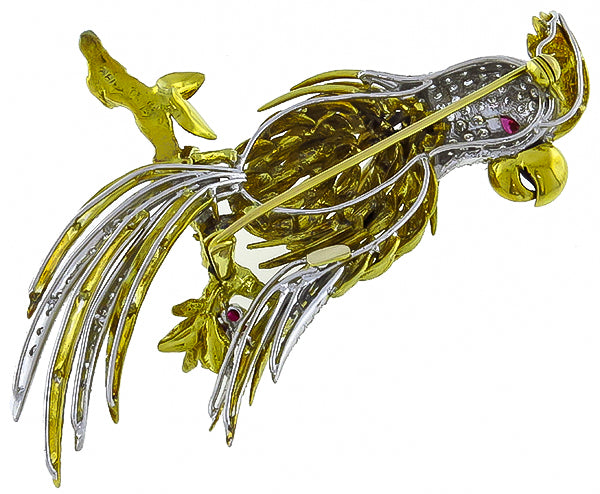 2.00ct Diamond Cocktail Bird Pin