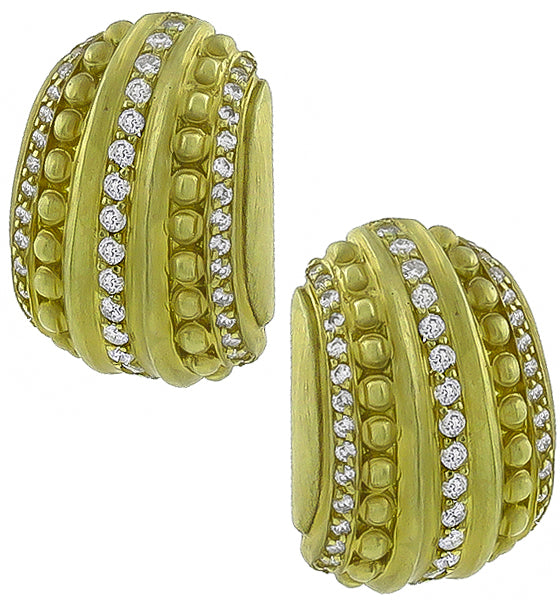 2.00ct Diamond Gold Earrings