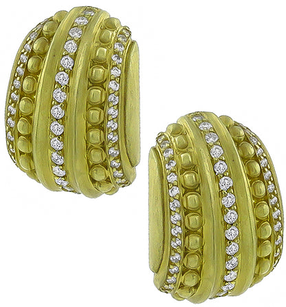 2.00ct Diamond Gold Earrings