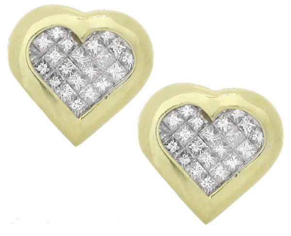 2.00ct Diamond Heart Earrings