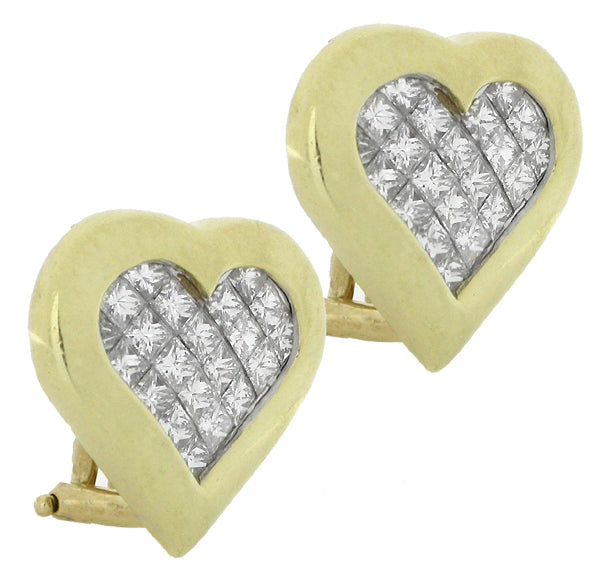 2.00ct Diamond Heart Earrings