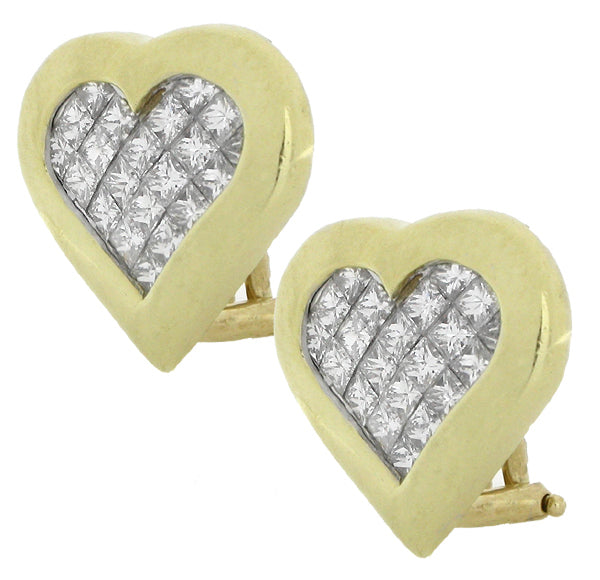 2.00ct Diamond Heart Earrings