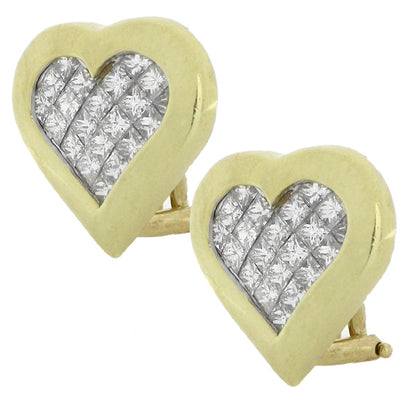 2.00ct Diamond Heart Earrings