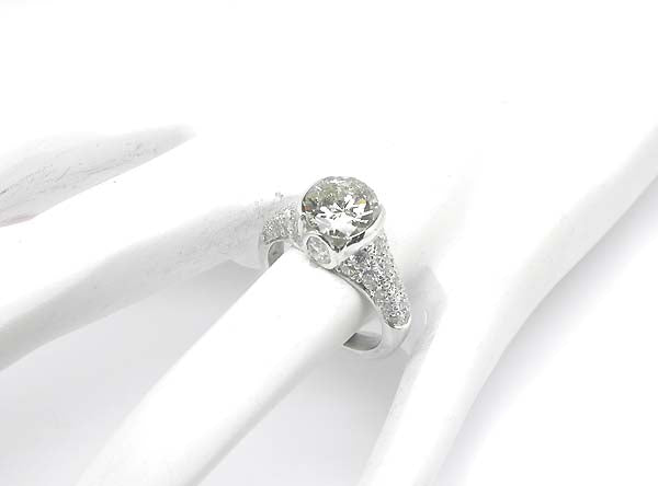 2.01ct Diamond 18k White Gold & Platinum Engagement Ring