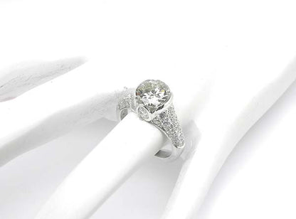 2.01ct Diamond 18k White Gold & Platinum Engagement Ring