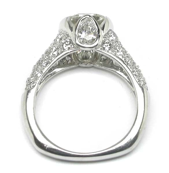 2.01ct Diamond 18k White Gold & Platinum Engagement Ring