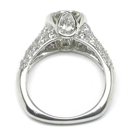 2.01ct Diamond 18k White Gold & Platinum Engagement Ring