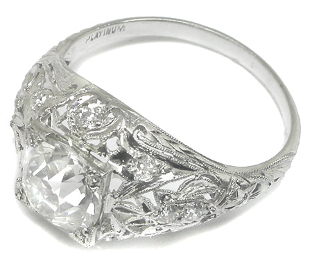 2.04ct Diamond Edwardian Platinum Engagement Ring
