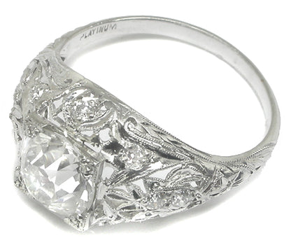 2.04ct Diamond Edwardian Platinum Engagement Ring