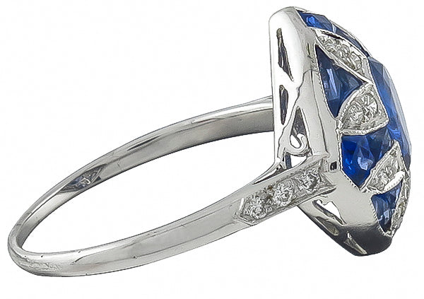 2.05ct Sapphire 0.20ct Diamond Ring